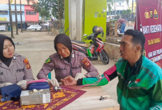 Sambut HUT ke-77, Polwan Polres Prabumulih Gelar Bakti Kesehatan di Pasar Tradisional
