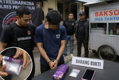 Panik Saat Disergap, Pria di Prabumulih Buang Sabu di Depan Warung Bakso