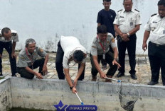 Tak Hanya Pembinaan, Rutan Prabumulih Perkuat Ketahanan Pangan Melalui Budidaya Lele - Pakcoy Hidroponik