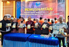 BNNP Jambi Musnahkan 10,7 Kg Sabu dan Ribuan Ekstasi