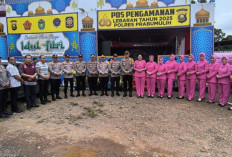 Kapolres Prabumulih Serahkan Tali Asih untuk Petugas Pos Pam dan Pos Yan Selama Mudik Lebaran