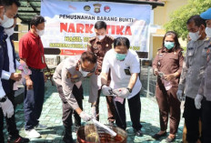 Komitmen Berantas Narkoba, Polres OKU Musnahkan Sabu, Ganja dan Ekstasi