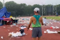 Pasca Konser Pilkada, Sampah Berserakan di Stadion Atletik JSC Palembang, Ganggu Aktivitas Olahraga