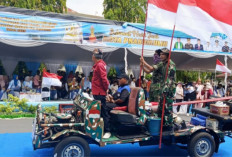 YPN Abadi Prabumulih Tampil Gagah ala TNI di Karnaval HUT Kota Prabumulih