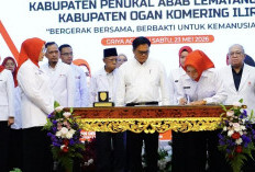 Lantik Pengurus PMI Prabumulih, OKI, PALI - Lubuk Linggau, Herman Deru Tekankan Akuntabilitas