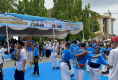 SMP Negeri 8 Prabumulih Hidupkan Kembali Permainan Tradisional di Karnaval KKota Prabumulih 