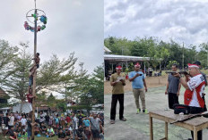 Kades Ikut Panjat Pinang, Desa di Prabumulih Rayakan HUT RI dengan Unik dan Meriah