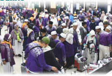 Disambut Hujan Deras, Rombongan Haji Prabumulih Pulang dengan Selamat