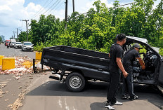 Diduga Lalai, Pickup - Truk Adu Kambing di Jalinsum Muara Enim, Dua Orang Terluka