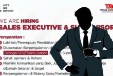 Toyota TAG Prabumulih Cari Sales Executive dan Supervisor, Simak Syaratnya