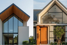 9 Inspirasi Rumah Minimalis 1 Lantai dengan Atap Tinggi dan Jendela Besar