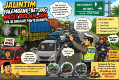 Jalintim Palembang–betung Semrawut: Truk Mogok, Jalan Rusak Jadi Pemicu, Polisi Turun Tangan
