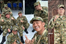 Walikota Prabumulih Cak Arlan Tampil Gagah Baju Loreng, Hari Pertama Retreat 