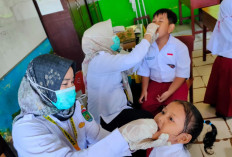 Pelajar SDN 39 Prabumulih Antusias Ikuti Imunisasi Polio