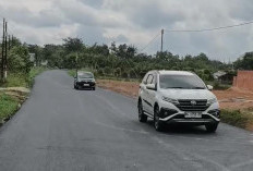 Jalan Alternatif Padat Karya - Sindur Prabumulih Kini Mulus dan Lebar, Pengendara Senyum Lebar