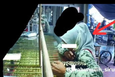 Terekam CCTV, Seorang Nenek Diduga Ambil Emas di Toko Emas Prabumulih