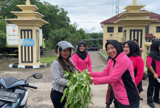 Bhayangkari Ranting Prabumulih Timur Panen Sayur, Hasilnya Dibagikan ke Warga Sekitar 