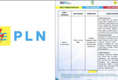 Pemeliharaan Jaringan PLN, 21 Juni Listrik Padam di Sejumlah Wilayah Prabumulih
