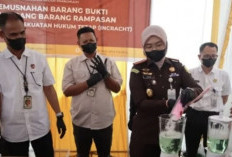 87 Paket Sabu Diblander, Kejari Prabumulih Musnahkan Barang Bukti dari Puluhan Perkara