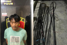Gasak Material PT KAI Rp31 Juta, Warga Karang Raja Digulung Tim Tekab Polres Prabumulih di Kawasan Stasiun 