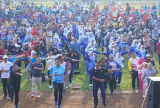 Warga Padati Stadion Talang Jimar, Senam Akbar Meriahkan HUT ke-24 Kota Prabumulih