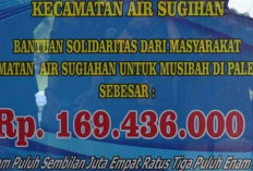 Donasi Warga Air Sugihan OKI untuk Palestina Tembus Ratusan Juta