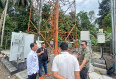 Pantau Jaringan, Diskominfo Tinjau Tower Telkom di RKT