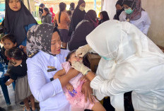 Target 380 PIN Polio di Kelurahan Mangga Besar, Lurah Asniliaty Tinjau Posyandu 