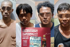 Pesta Sabu Digerebek Aparat, 24 Paket Barang Bukti Disita: 4 Warga Prabumulih Terancam Pasal Berlapis