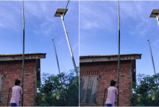 Wilayah Kecamatan RKT Kota Prabumulih Susah Sinyal, Warga Terpaksa Pasang Antena 
