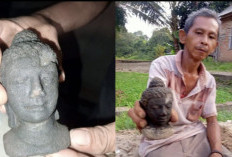 Gali Tanah untuk Bangun Toilet Samping Rumah, Warga Talang Batu Prabumulih Temukan Patung Buddha