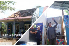 Atap Tiga Rumah Diterjang Angin Kencang 