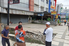 Segera Diperbaiki, BPBD & PUPR Pemkot Prabumulih Tinjau Dinding Drainase Rusak
