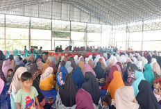 Ratusan Peserta dari Majelis Taklim Kecamatan RKT Padati Pengajian di Desa Sinar Rambang