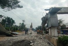 Pemkot Prabumulih Bentuk Tim, Siaga 24 Jam; Hadang Truk Masuk Kota Pasca Gerbang Selamat Datang Roboh 