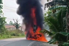 Konsleting, Satu Unit Crane Hangus Terbakar