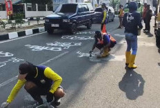 Viral, Jalan Aspal Angkatan 45 Palembang Jadi Korban Vandalisme