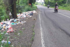 Sampah Dibuang Sembarangan di Jalinsum OKU