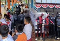 Keren, Superhero Antar Ompreng MBG: Cara Unik SPPG Prabumulih Timur Hibur Siswa