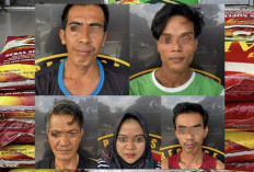 Gelapkan 38 Karung Beras Senilai Rp11 Juta, Pegawai Toko & 4 Rekannya Ditangkap Tim Tekab Polres Prabumulih