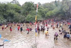 Lestarikan Budaya Nanggok; Desa Talang Batu Rayakan HUT RI ke-79 dengan Lomba Menangkap Ikan Tradisional