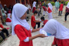 Muka Penuh Tepung, Sumbang Kebahagiaan Siswa SMP PGRI Prabumulih Semarakkan HUT RI ke-80